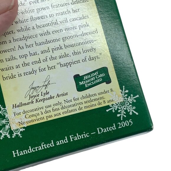 Vtg Madame Alexander Hallmark Keepsake Ornaments Rosette Dreams Bride & Groom - Picture 5 of 9